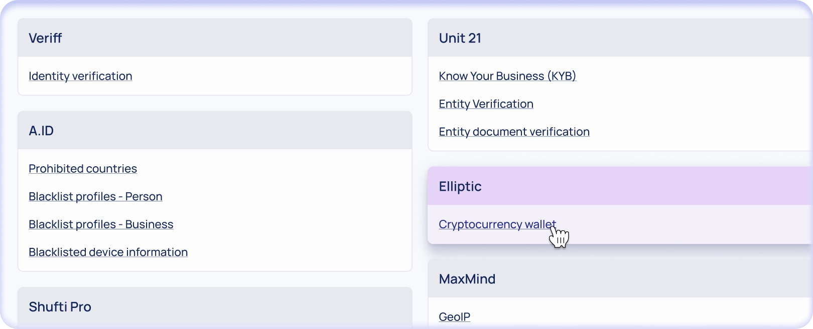 External Data Verifications